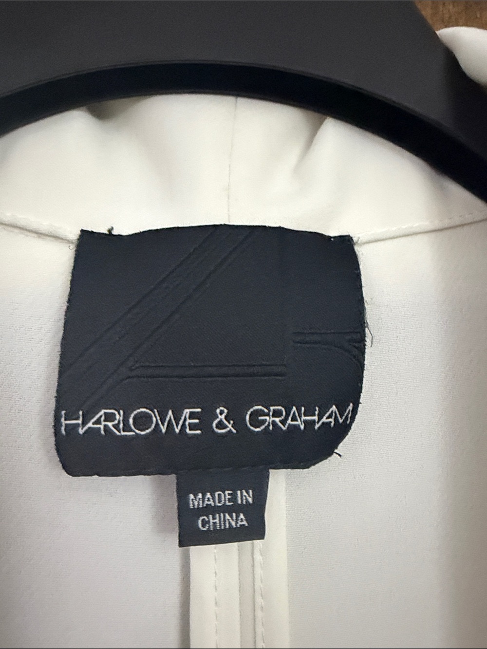 Harlowe & Graham Ivory Draped Open-Front Blazer - Picture 2 of 8